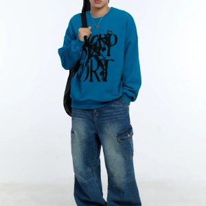 Men's Grunge Graphic Sweatshirt IG515