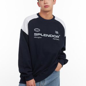 Men's Contrast Graphic Sweatshirt IF517