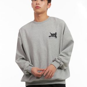 Men's Long-Sleeve Oversized Sweatshirt ID427