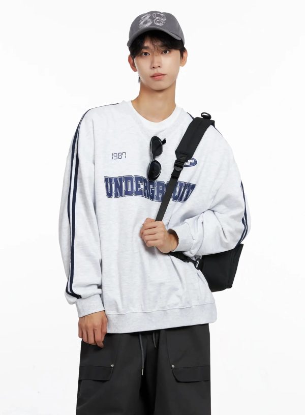 Men's Graphic V-Neck Sweatshirt IO516