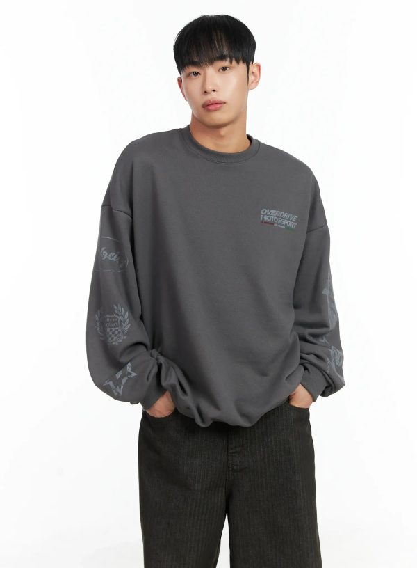 Men's Oversized Graphic Sweatshirt IN518