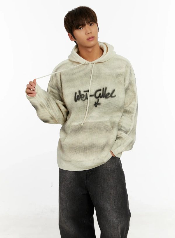 Men's Graffiti Knit Hoodie ID524